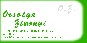 orsolya zimonyi business card